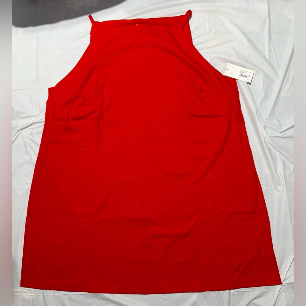 A New Day Women’s Plus Size 3X Red Thick Fabric Knitted Dress Sleeveless NEW 3X
